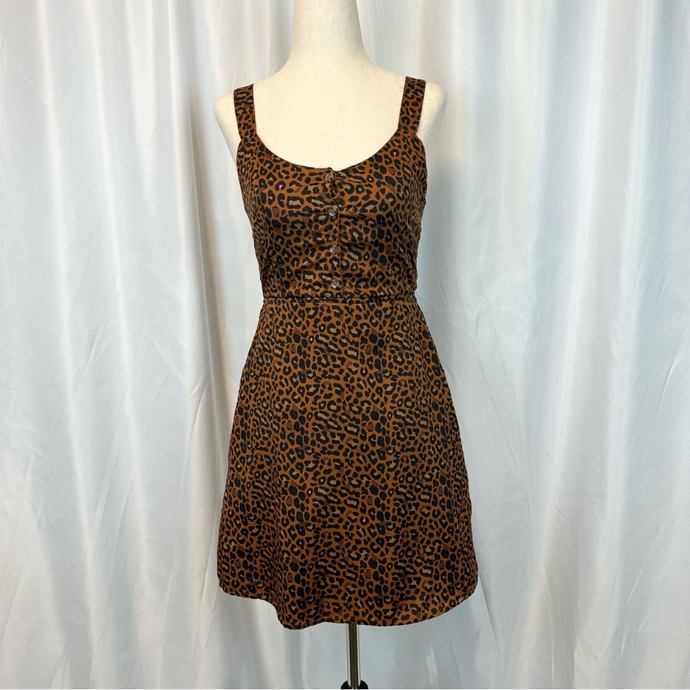 Volcom Quincy Davis Leopard Print Dress Size XS